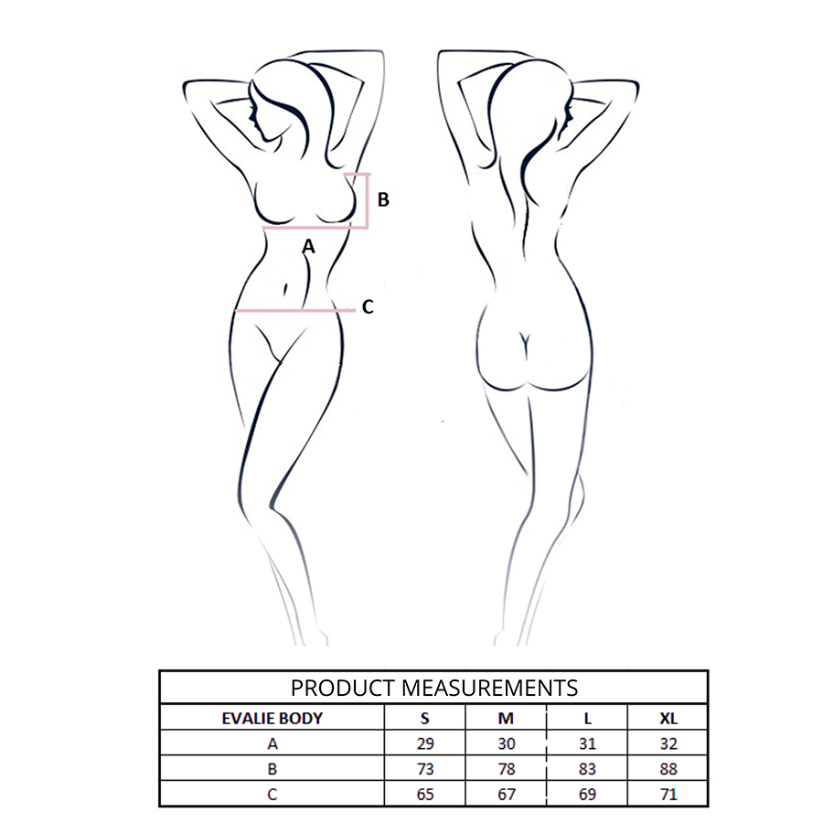PASSION WOMAN TEDDIES Body Evalie Blanc L/Xl — vue arrière