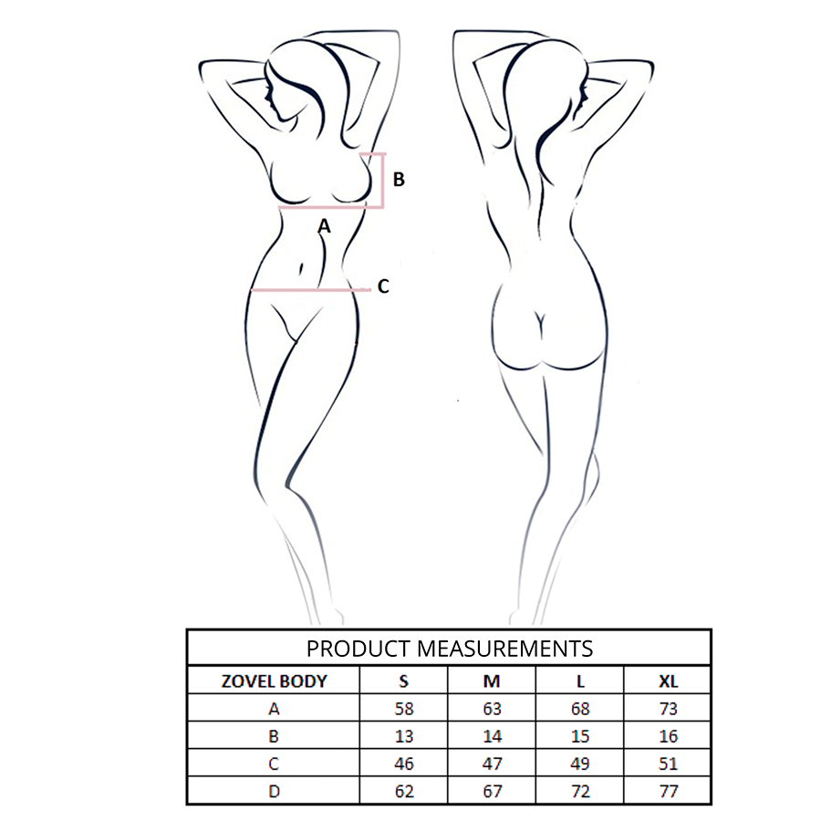 PASSION WOMAN TEDDIES Body Zovel Rose Clair S/M — vue arrière
