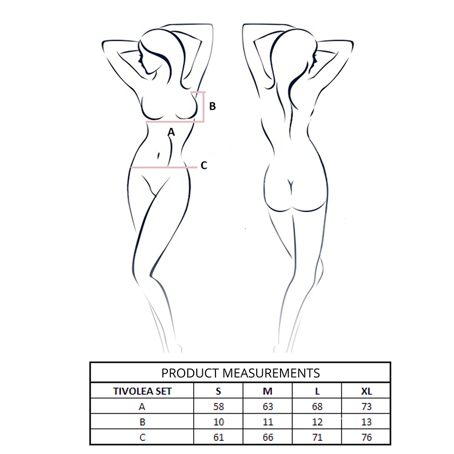PASSION WOMAN SETS Ensemble Soutien-Gorge + String Tivolea Noir S/M — vue arrière