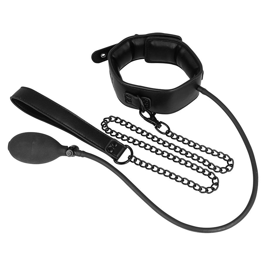 FETISH SUBMISSIVE EXTREME Collier D'Étranglement Gonflable Chaîne — accessoires inclus