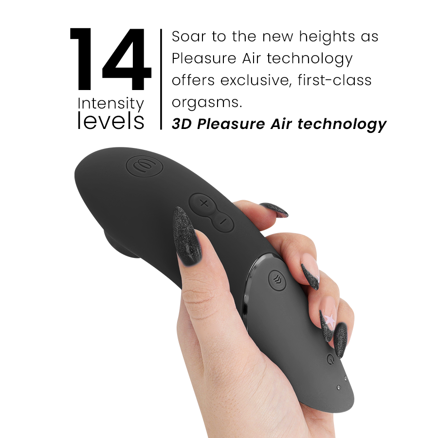 WOMANIZER Stimulateur Clitorial Noir — accessoires inclus
