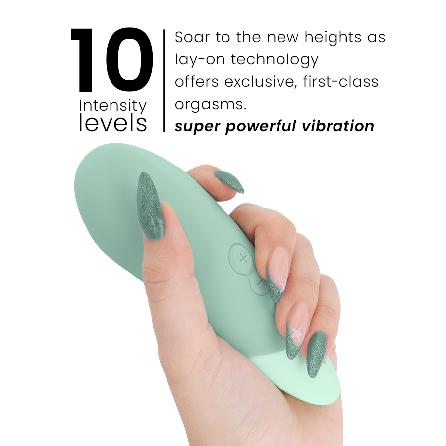 WOMANIZER Vibromasseur Silencieux Vibe Lay-On Sage — accessoires inclus