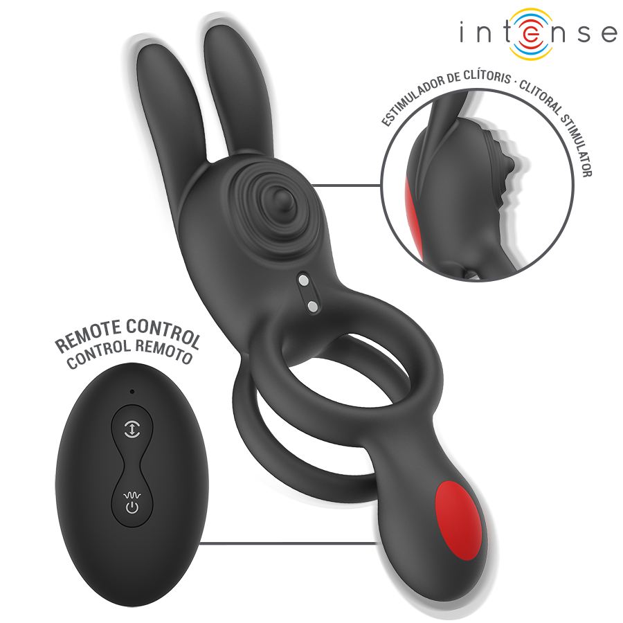 INTENSE FOR HIM QUINN DOUBLE VIBRATION ANNEAU TÉLÉCOMMANDE — accessoires inclus