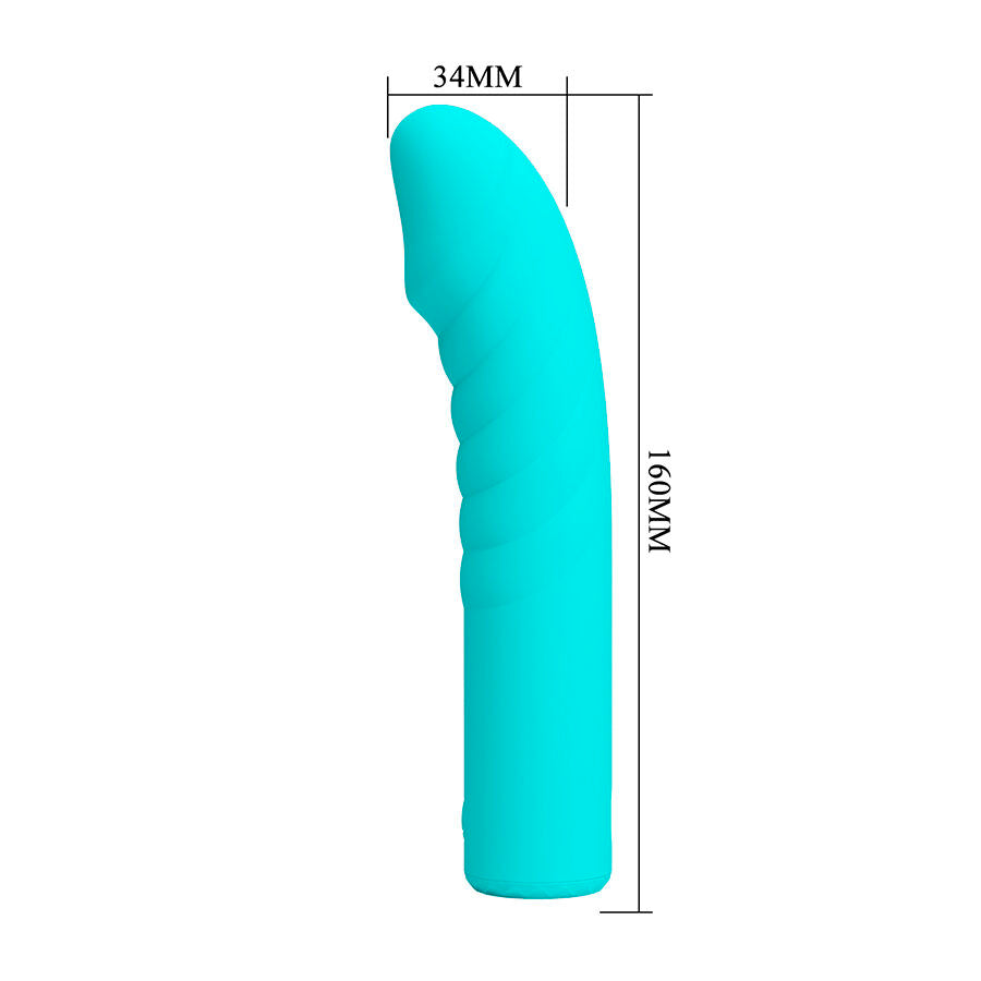 PRETTY LOVE FLIRTATION Rylan Vibrateur G-Spot Bleu — accessoires inclus
