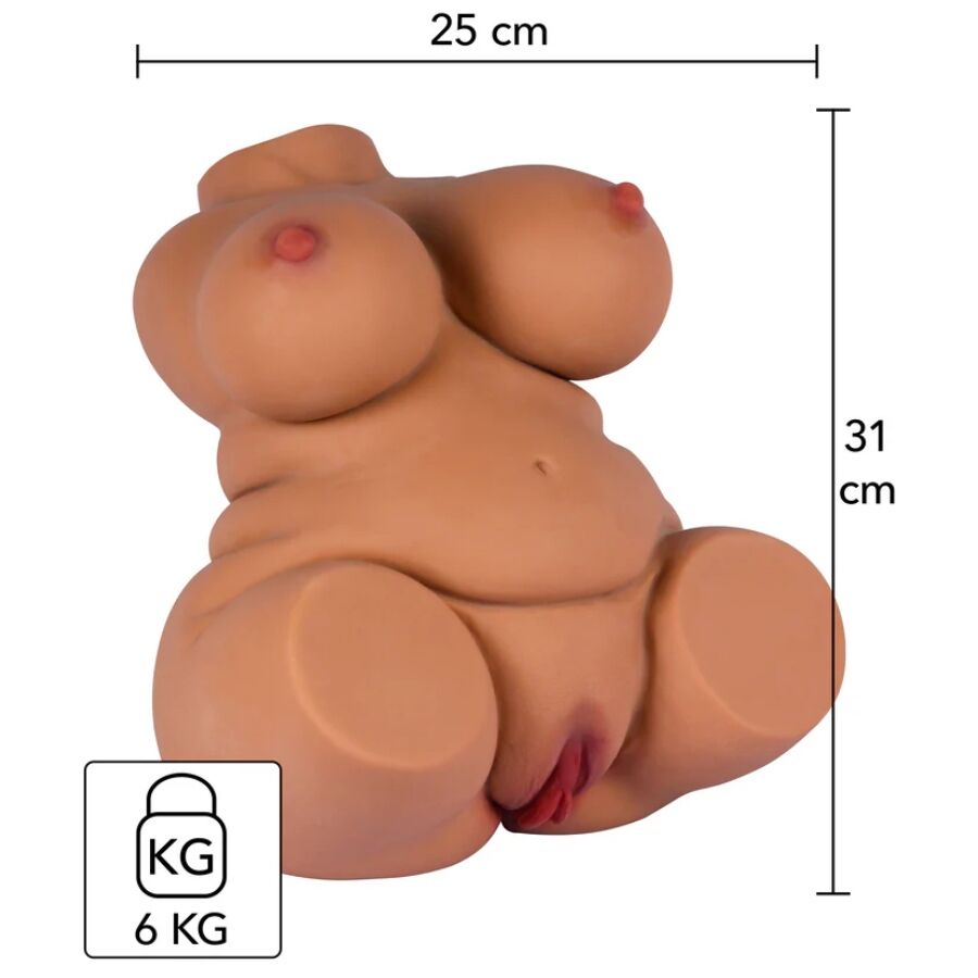 HIDDEN DESIRE FAT FUCK QUEEN TORSO MASTURBATEUR FÉMININ 6 KG — accessoires inclus
