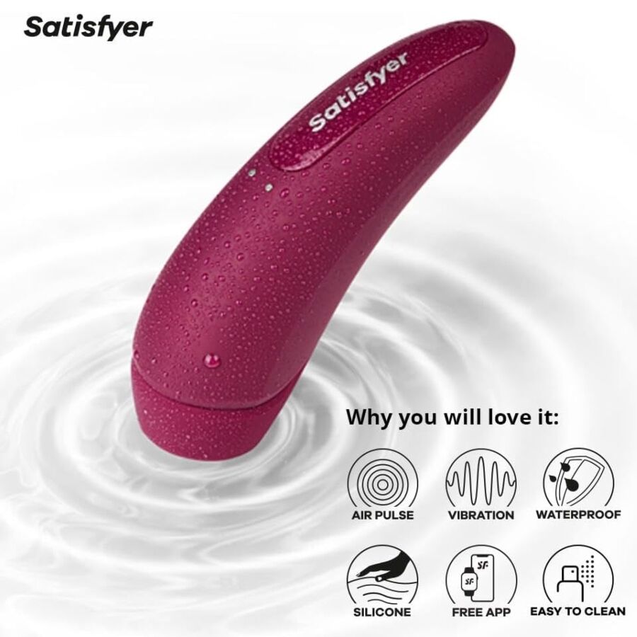 SATISFYER CONNECT Curvy 1 Rouge Rose — vue détaillée