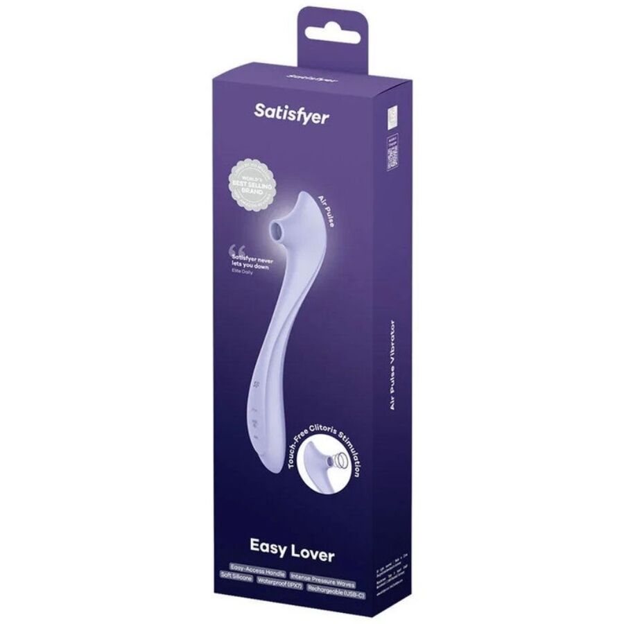 SATISFYER AIR PULSE Easy Lover Vibrador & Estimulador Air Pulse — accessoires inclus