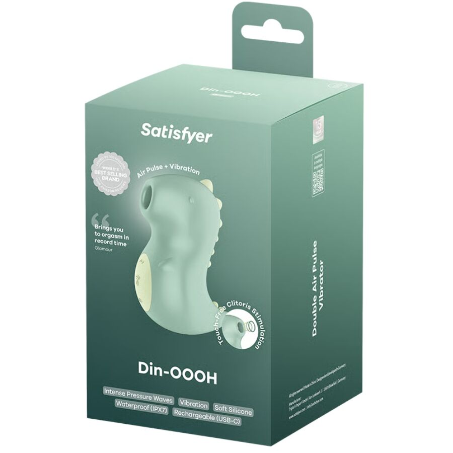 SATISFYER AIR PULSE Din-Oooh Vibrador & Estimulador Air Pulse — accessoires inclus