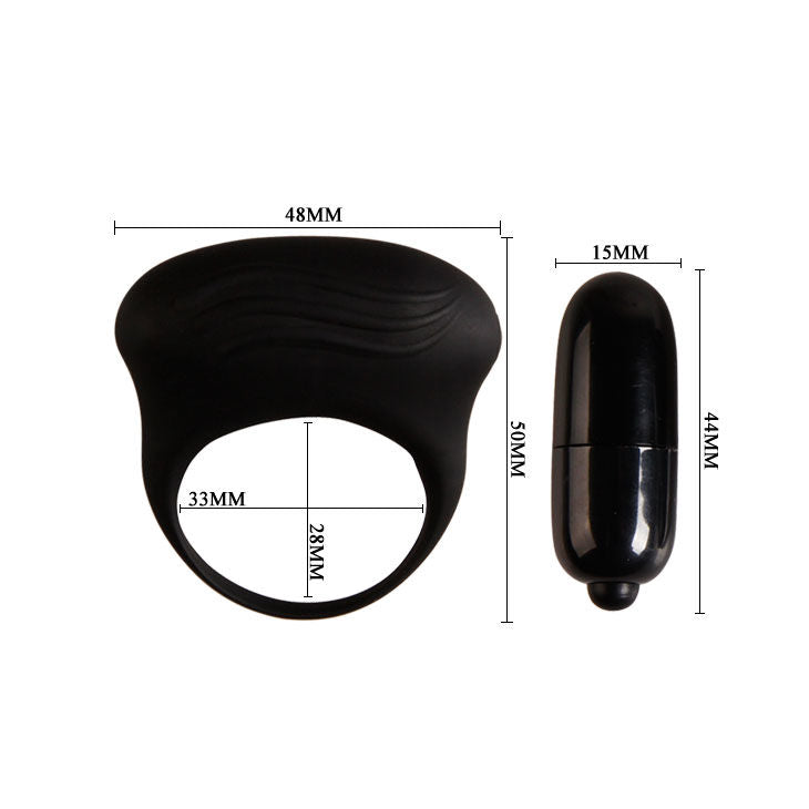 PRETTY LOVE MALE BERTRAM ANNEAU VIBRATEUR NOIR — accessoires inclus
