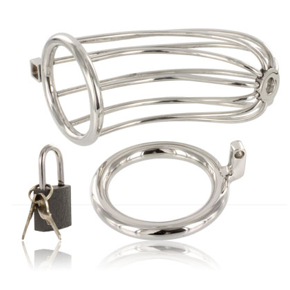 METAL HARD Cage Danneau Chasteté Doiseau — vue détaillée