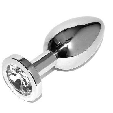 METAL HARD Plug Anal Diamant Transparent Petit 5,71Cm — vue détaillée