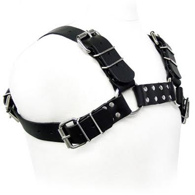LEATHER BODY Harnais Bull Dog Noir — vue détaillée