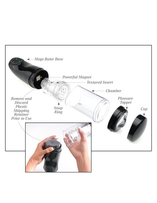 EXTREME TOYZ Pdx Mega Bator Usb Masturbateur Mle Vagin Blanc — accessoires inclus