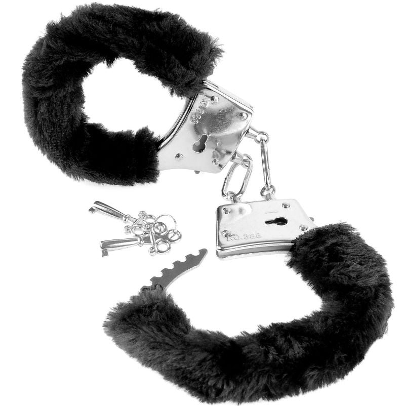 FETISH FANTASY SERIES Manchons Furry Noir — vue alternative