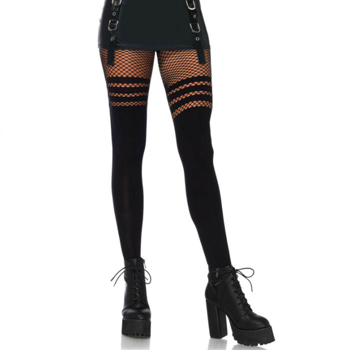 LEG AVENUE HOSIERY Pantyhouse Rayures Fisnhet - Aura Intime