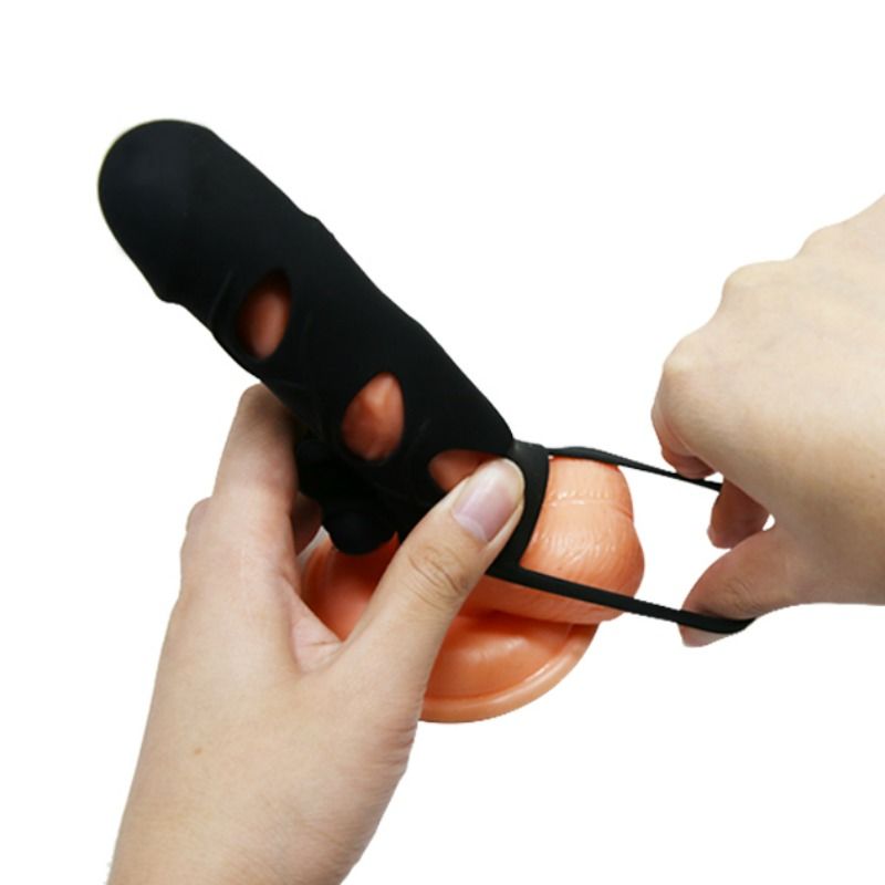 PRETTY LOVE MALE HOUSSE SILICONE VIBRATION 14 CM 1.0 — accessoires inclus