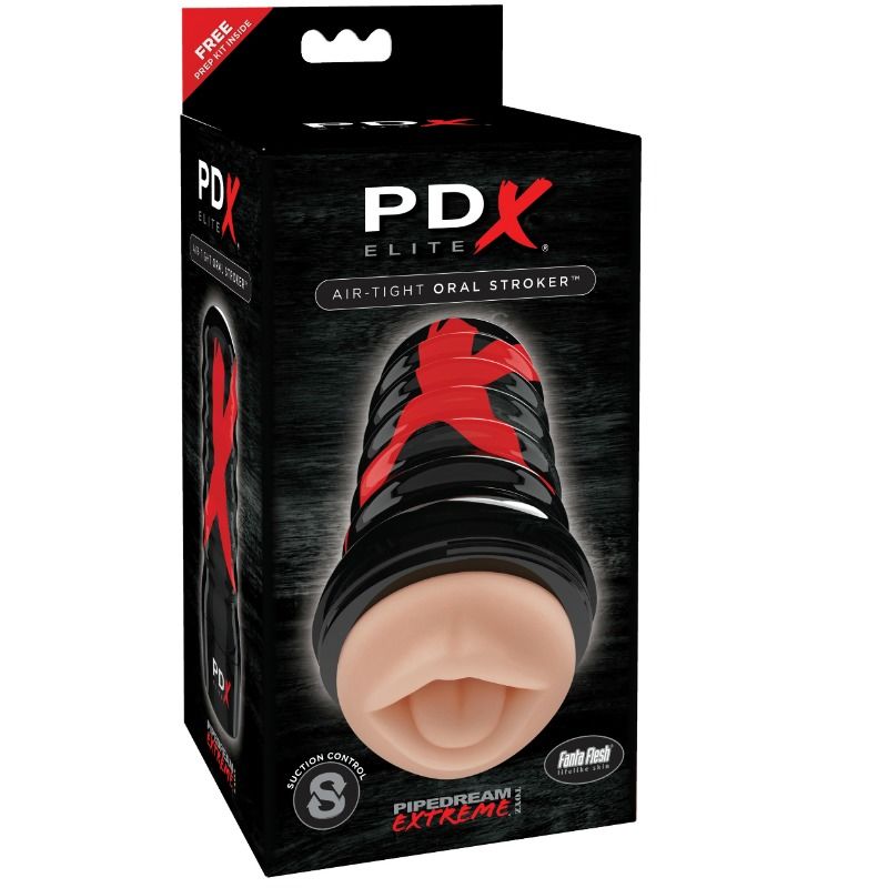 PDX ELITE Masturbateur Masculin Bouche Design — accessoires inclus