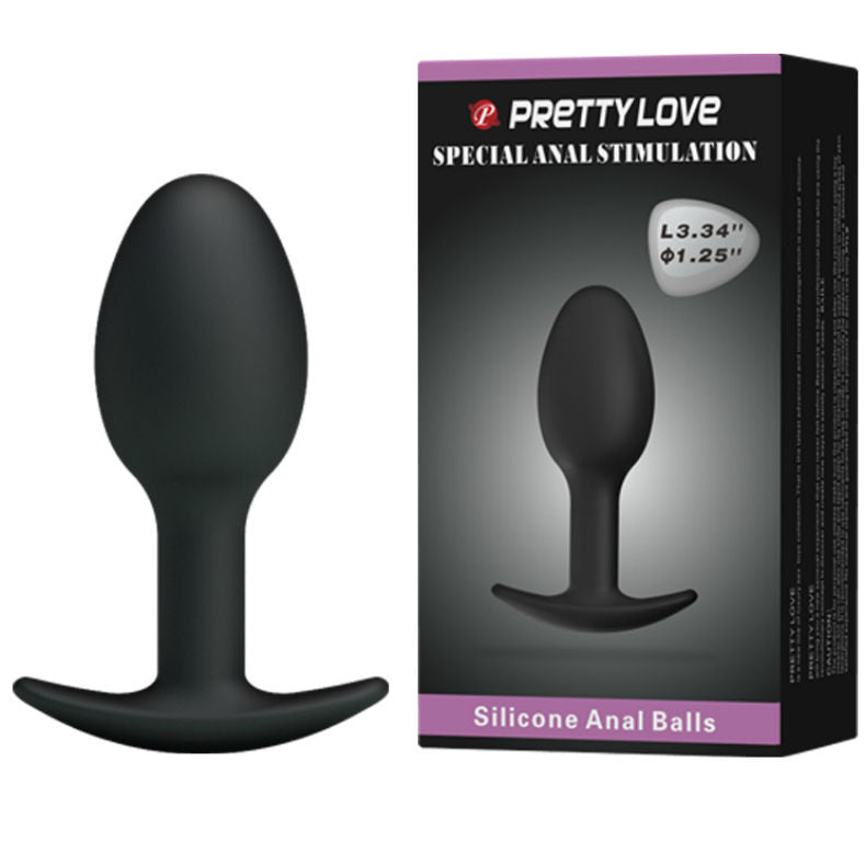 PRETTY LOVE BOTTOM Plug Anal Silicone 6.5 Cm Noir — vue détaillée