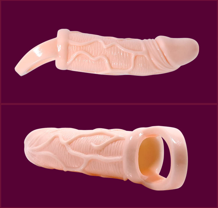 BAILE - Gaine Dextension De Pénis Avec Vibration Et Sangle Pour Testicules 13.5 Cm