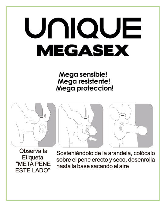 UNIQ Megasex Latex Free Sensitive Condoms 3 Units — vue détaillée