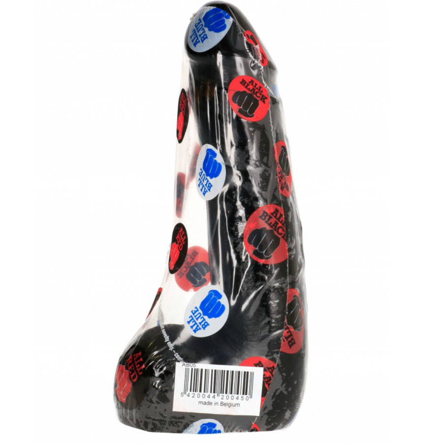 ALL BLACK - Gode Réaliste Noir Doux 20 Cm