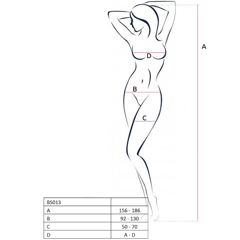 PASSION WOMAN BODYSTOCKINGS Femme Bs013 Bodystocking Rouge Taille Unique — vue détaillée