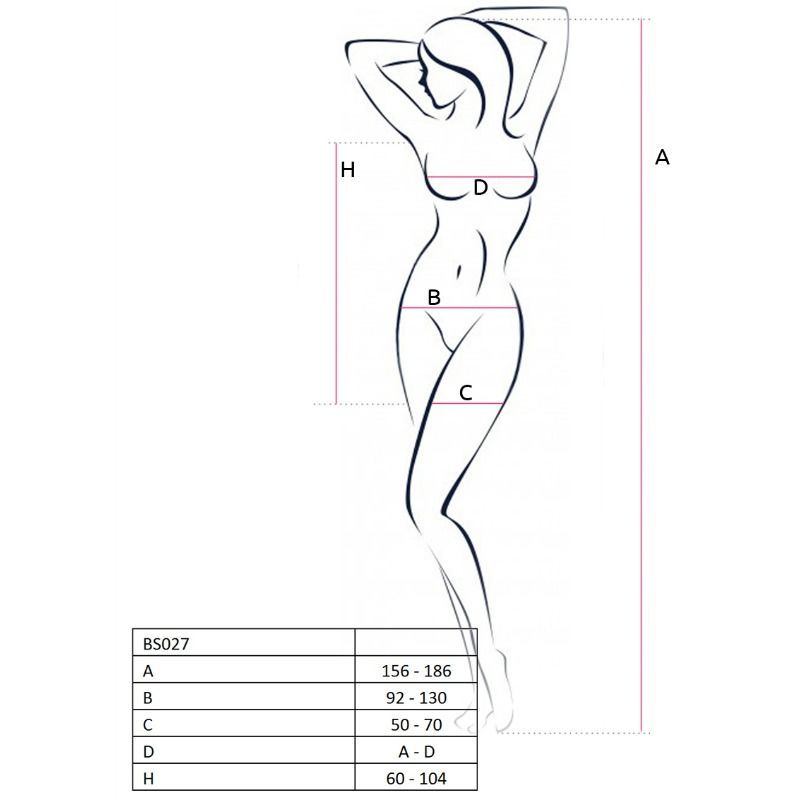 PASSION WOMAN BODYSTOCKINGS Femme Bs027 Bodystocking Rouge Style Robe Taille Unique — vue détaillée