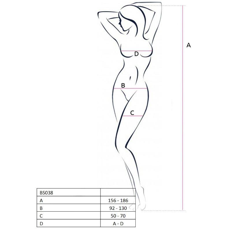 PASSION WOMAN Femme Bs038 Bodystocking Noir Taille Unique — vue alternative