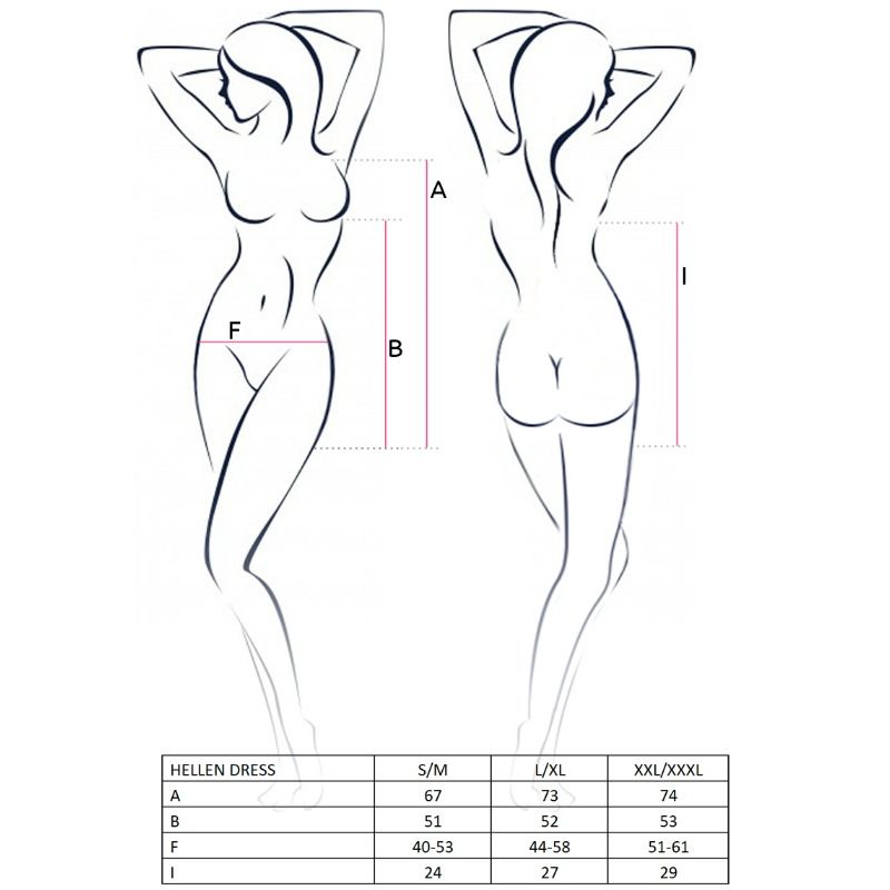 PASSION WOMAN SETS Femme Hellen Robe String Taille S/M — vue détaillée