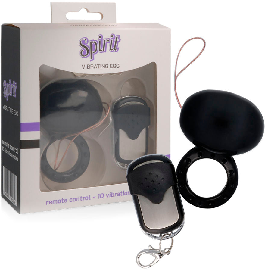SPIRIT VIBRATING TELECOMMANDE COCK RING NOIR — vue détaillée