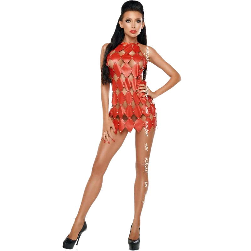 ME-SEDUCE DRESSES Gwen Robe Dos Nu Rouge L/Xl - Aura Intime