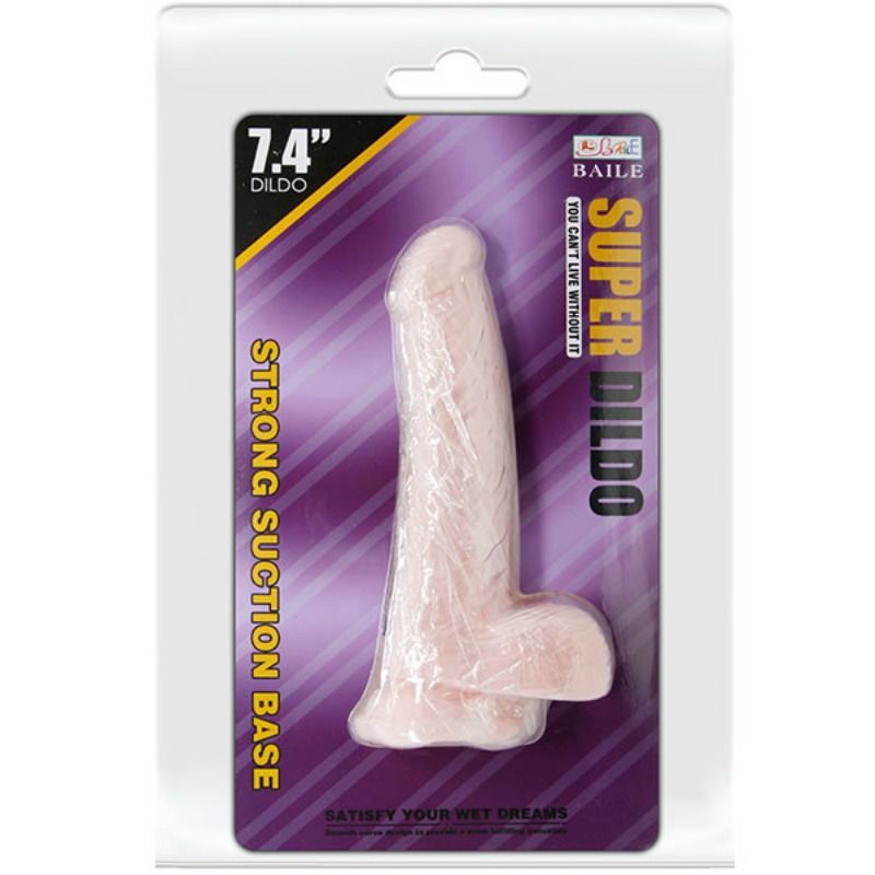 BAILE DILDOS GODE NATUREL SUPER RÉALISTE 18.8 CM — accessoires inclus