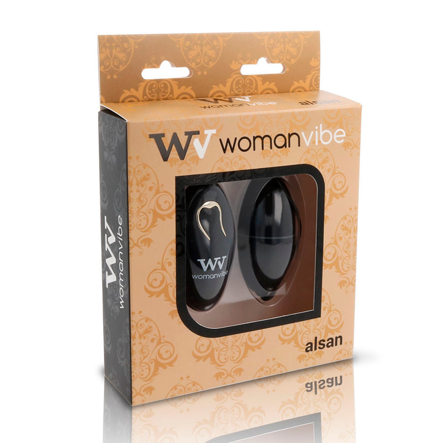WOMANVIBE ALSAN EGG TELECOMMANDE NOIR SILICONE NOIR — vue détaillée
