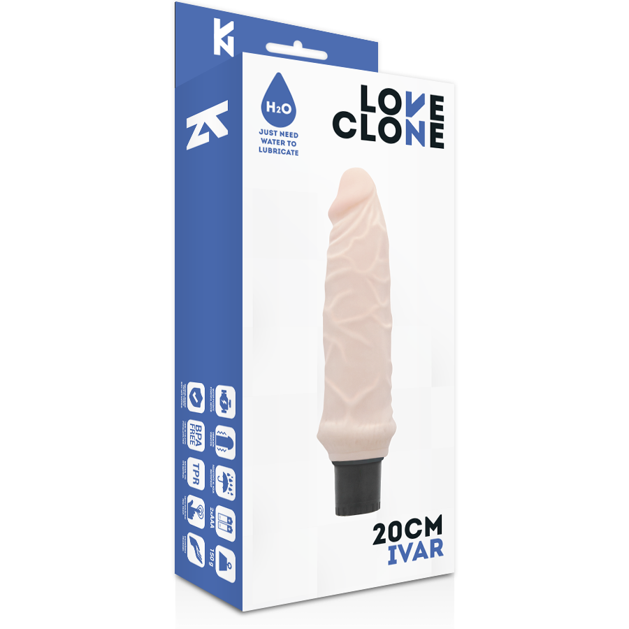 LOVECLONE Vibrateur Autolubrifiant Ivar 20 Cm -O- 3.7 Cm — vue arrière