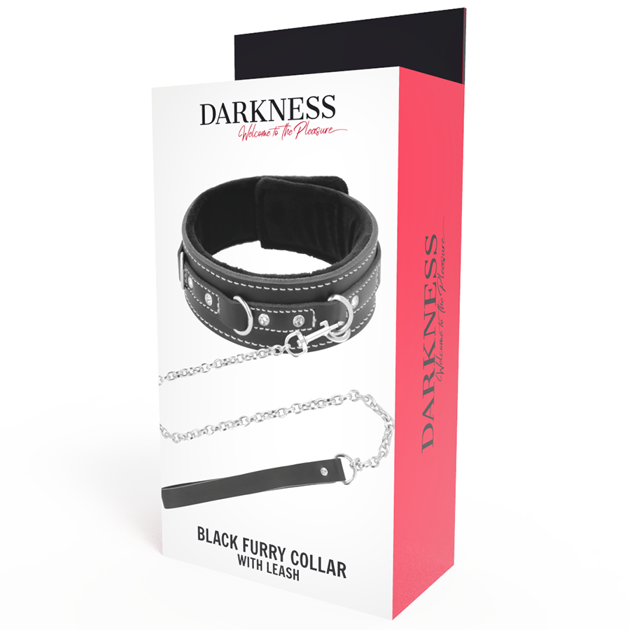 DARKNESS BONDAGE Collier Cuir Haute Qualité Laisse — accessoires inclus