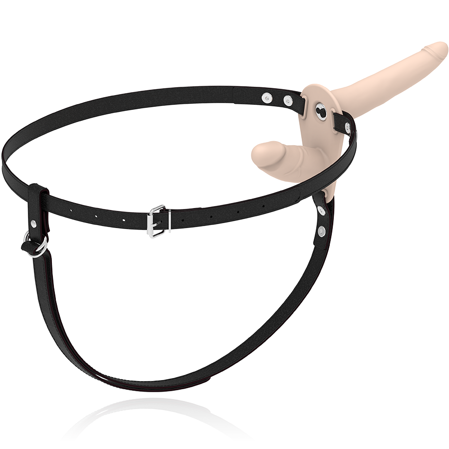 FETISH SUBMISSIVE HARNESS VIBRATEUR FLESH UP DOUBLE PÉNÉTRATION — accessoires inclus