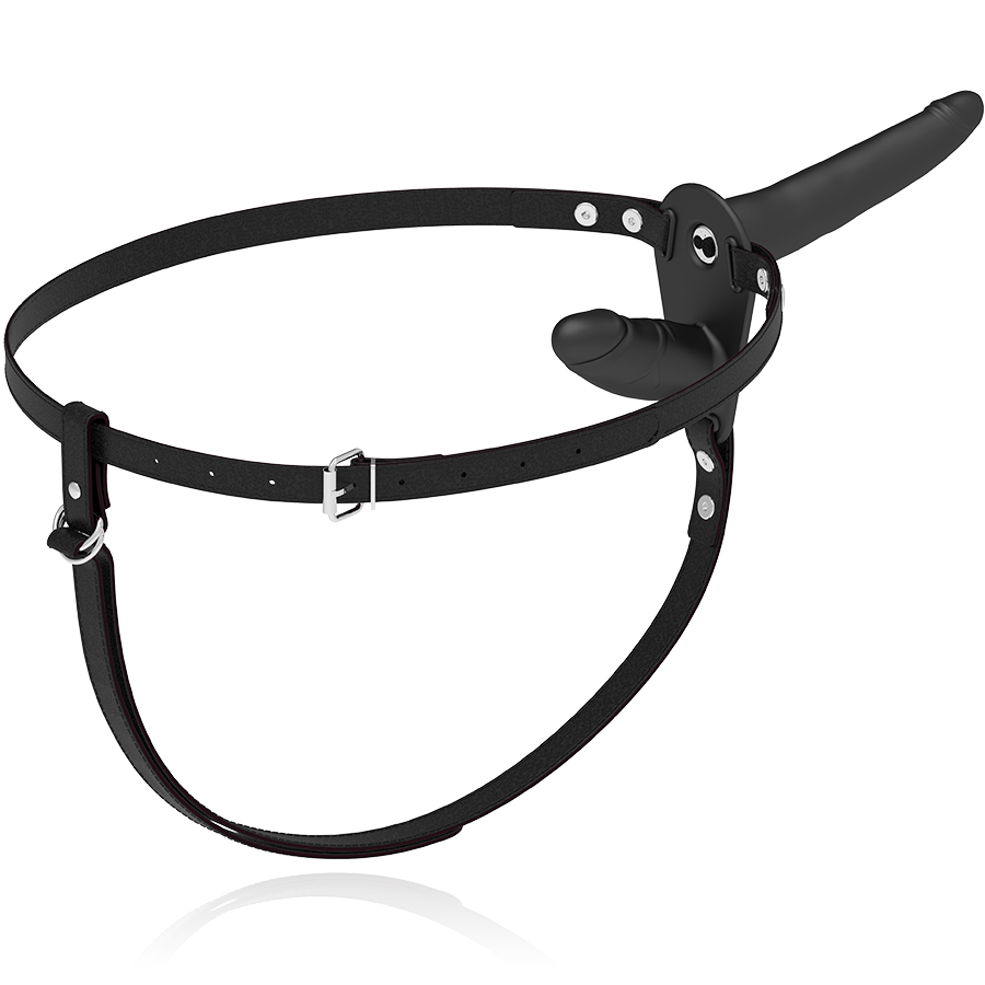 FETISH SUBMISSIVE HARNESS VIBRATEUR NOIR DOUBLE PÉNÉTRATION — accessoires inclus