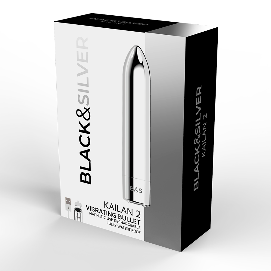 BLACK&SILVER Balle Magnétique Vibrante Kailan 2 Argent — accessoires inclus