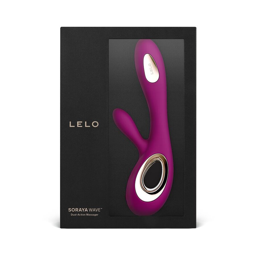 LELO SORAYA WAVE VIBRATEUR LAPIN DEEP ROSE — vue arrière