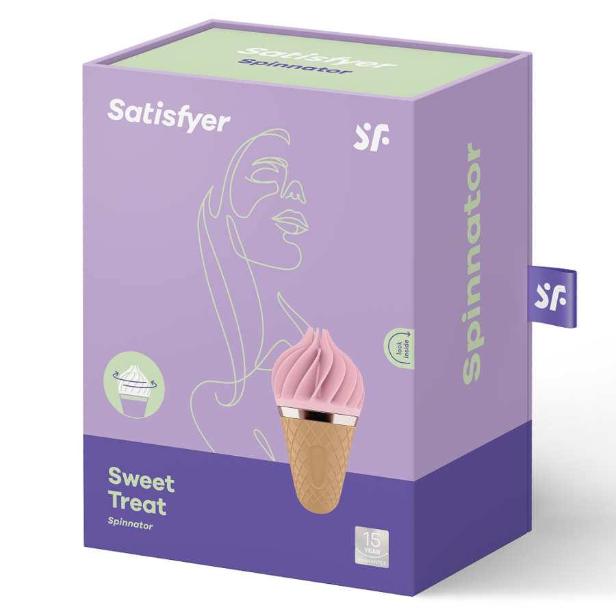 SATISFYER SPINNATOR Spinnator Sweet Treat Brun & Rose — vue alternative