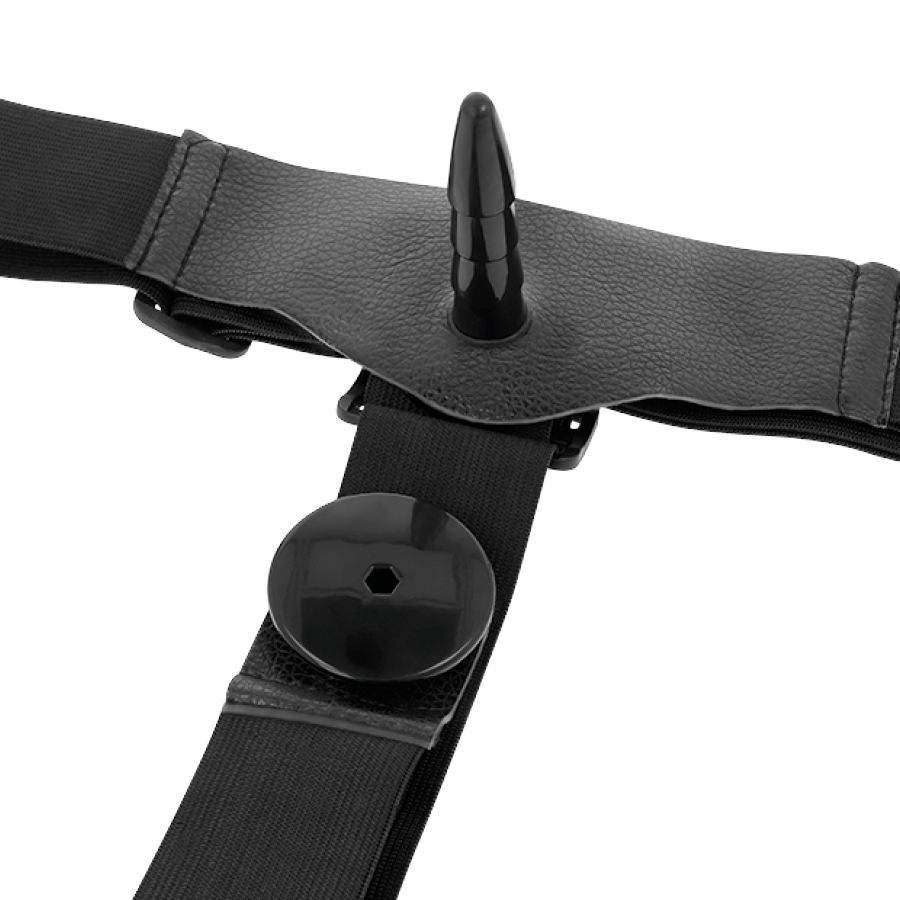 HARNESS ATTRACTION HARRIS DOUBLE PENETRACI N VIBRATION 18 CM -O- 3.5 CM — accessoires inclus