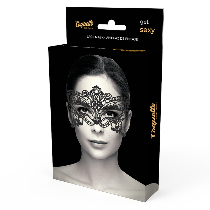 COQUETTE ACCESSORIES Masque Large Dentelle Noire — vue alternative