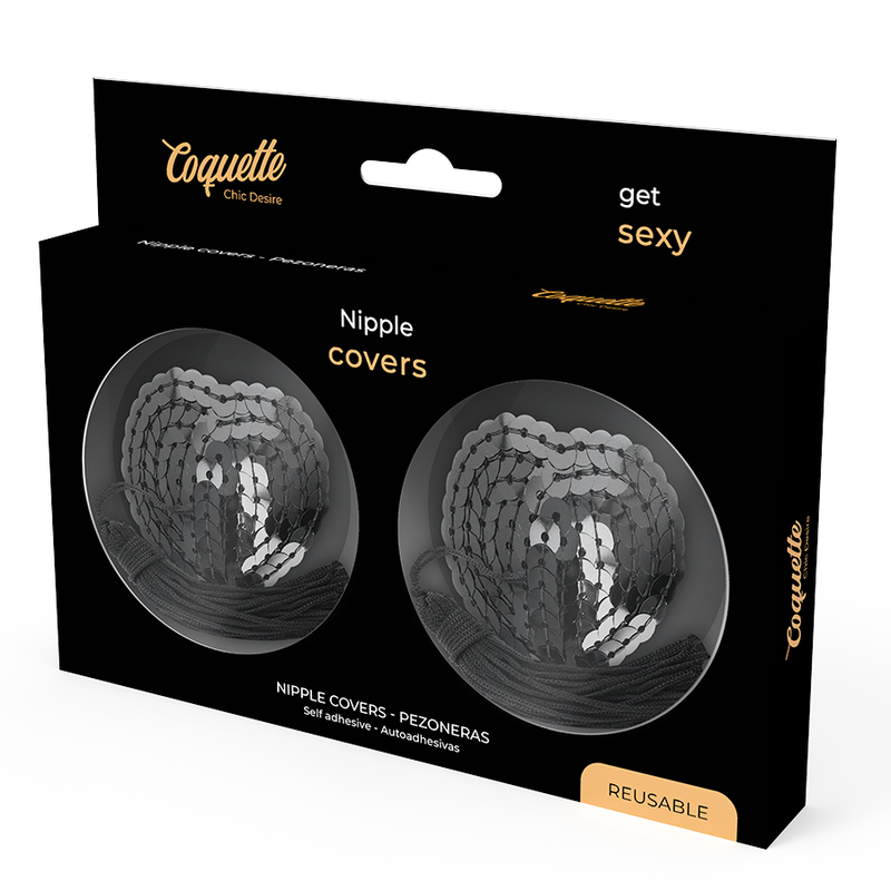 COQUETTE ACCESSORIES Cache-Malins Paillettes Noires — vue arrière