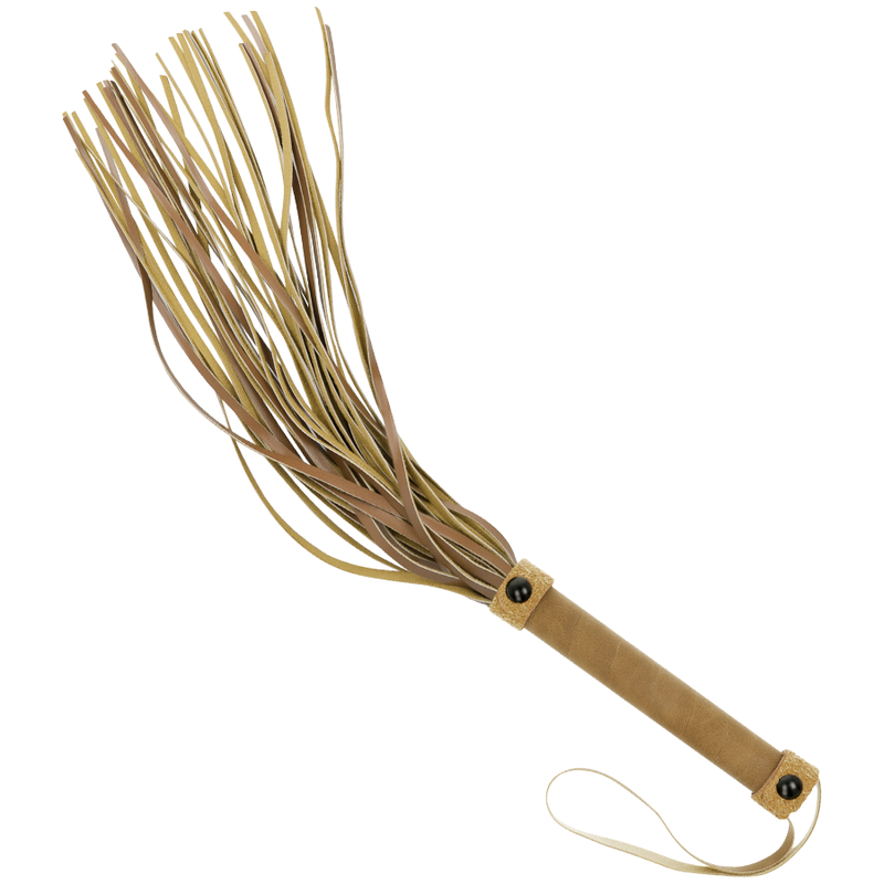 FETISH SUBMISSIVE ORIGIN Fouet Cuir Vegan — accessoires inclus