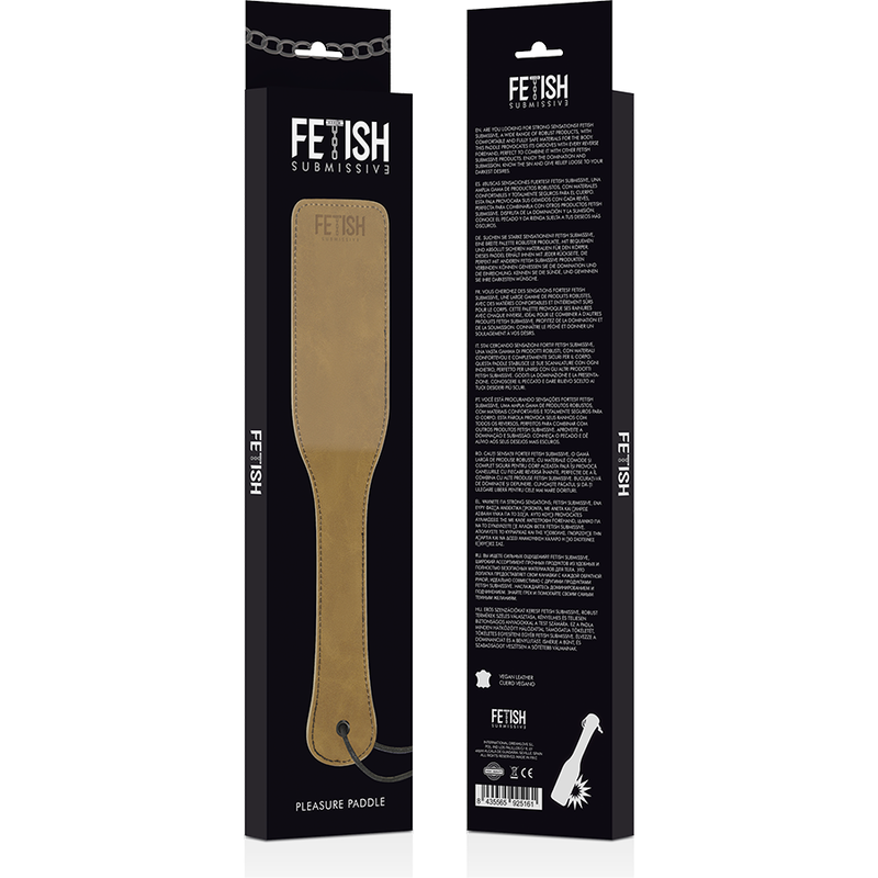 FETISH SUBMISSIVE ORIGIN Fouet Cuir Vegan — accessoires inclus