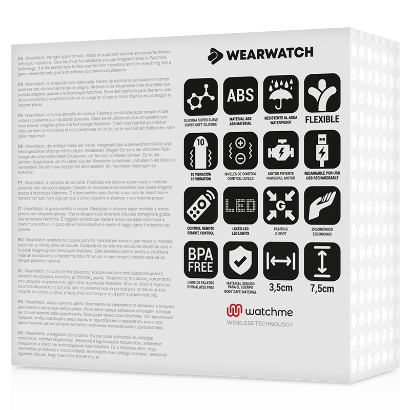 WEARWATCH Télécommande Watchme Technologie Uf Fuchsia / Jet — accessoires inclus
