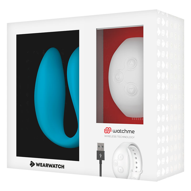 WEARWATCH Watchme Vibrateur Double Technologie Indigo/Neige — accessoires inclus