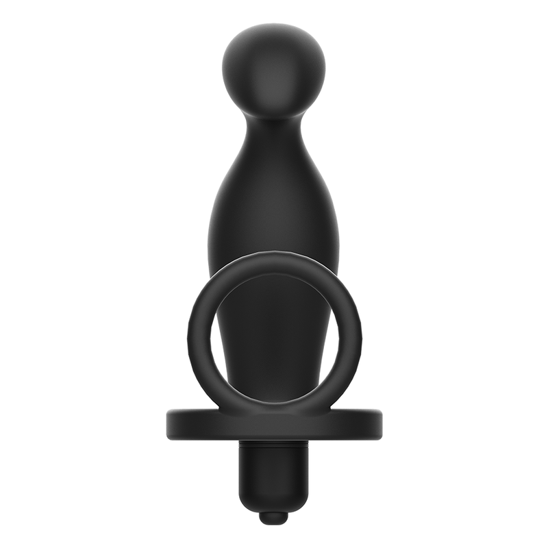 ADDICTED TOYS Plug Anal Anneau Silicone Noir 12 Cm — accessoires inclus