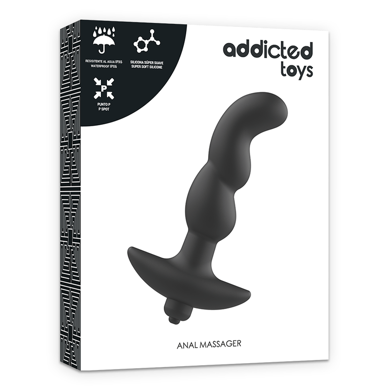 ADDICTED TOYS Masseur Anal Vibration Noire Modèle 2 — accessoires inclus
