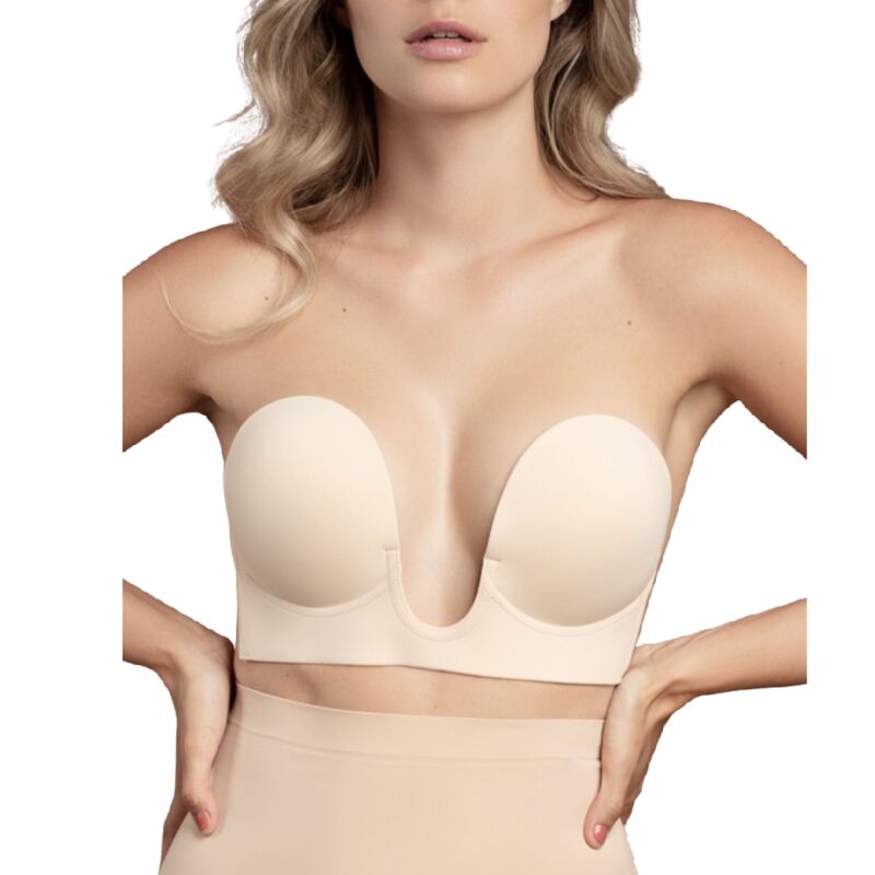 BYE BRA - BRAS Soutien-Gorge Sans Poignées Beige Bonnet B - Aura Intime
